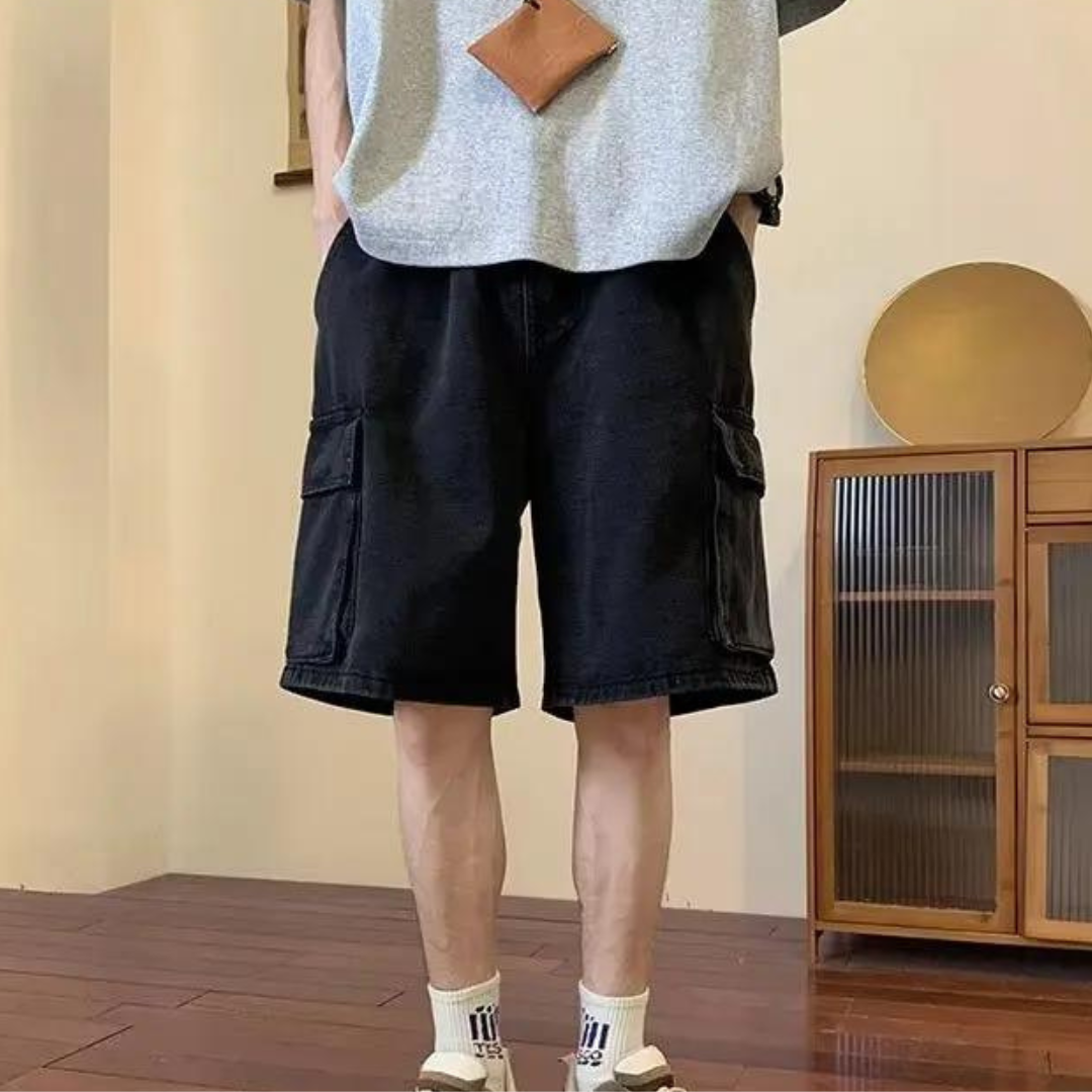 Variant image for Herren Shorts Blau Größe M Baumwolle - Kurze Hosen für Herren im Sommerstil-11