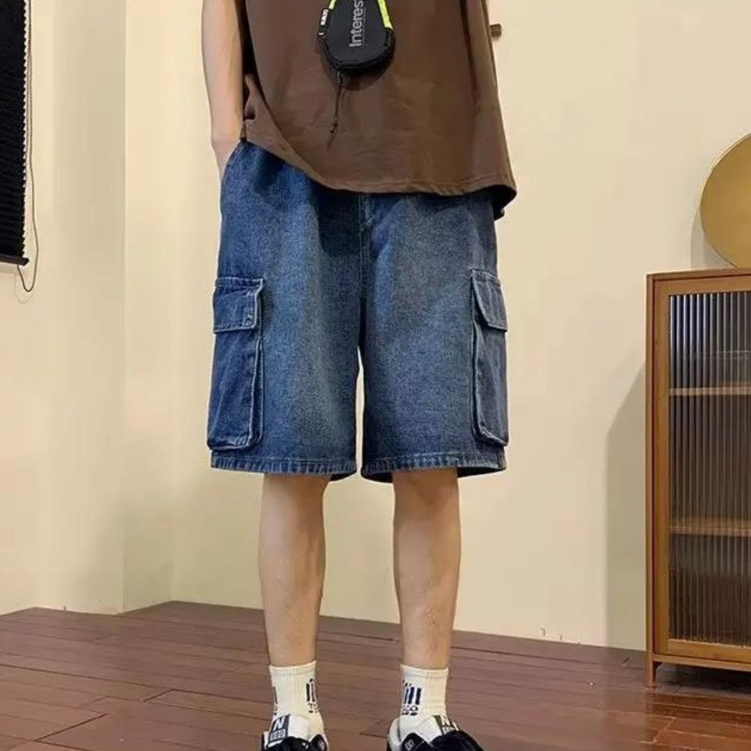 Variant image for Herren Shorts Blau Größe M Baumwolle - Kurze Hosen für Herren im Sommerstil-6
