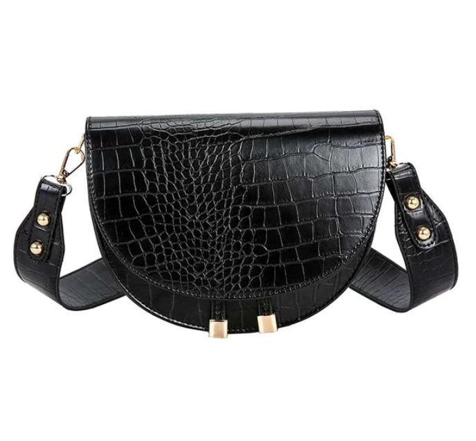 Chelsey crossbody bag made of faux leather with crocodile effect – stylish shoulder bag in earth tones