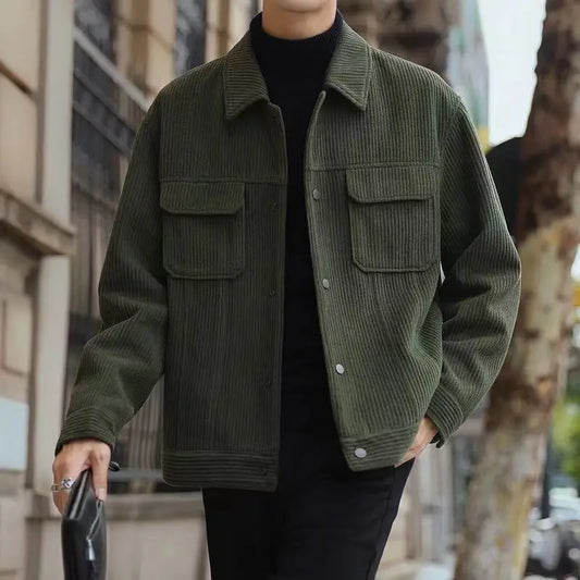 Cord jacket for men in retro style