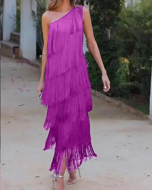Variant image for Bella | Festliches Damenkleid mit Asymmetrischen Rändern-9