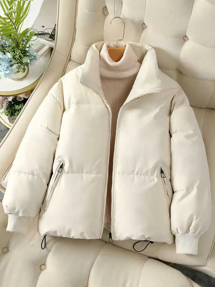 Women's cotton jacket short style with zipper