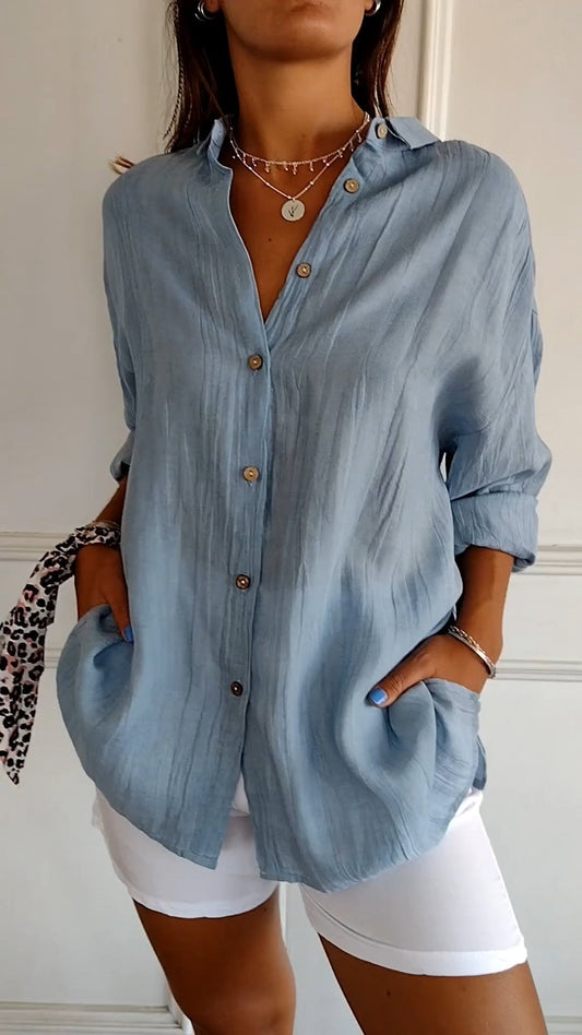 Damen Button Down Hemd aus Baumwolle