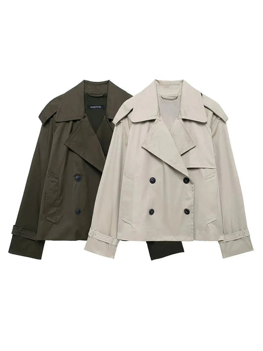 Women's Cropped Trenchcoat