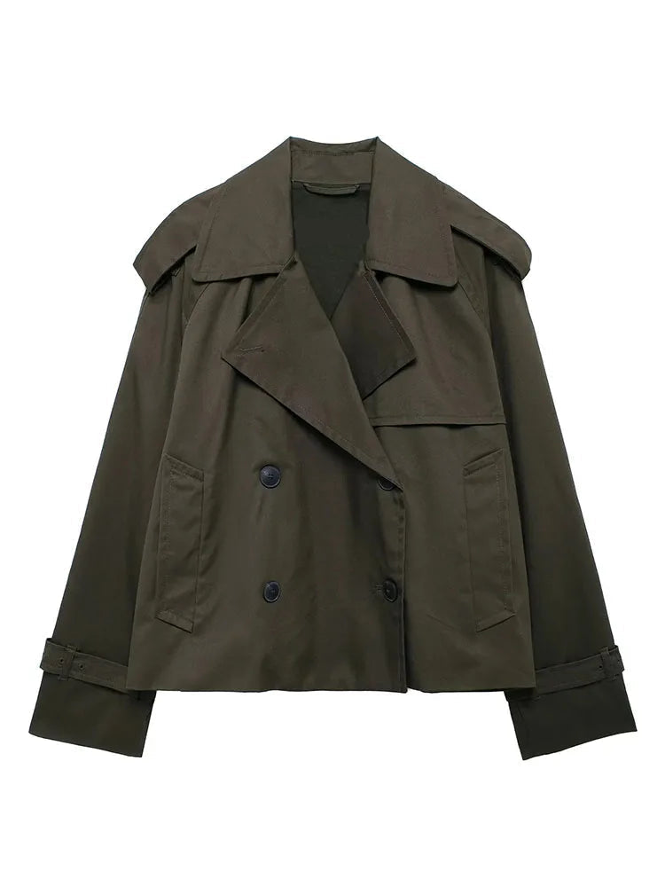 Women's Cropped Trenchcoat