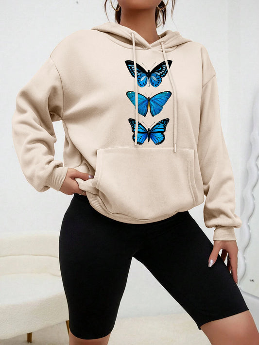 Damen Hoodie mit Schmetterlingsdesign