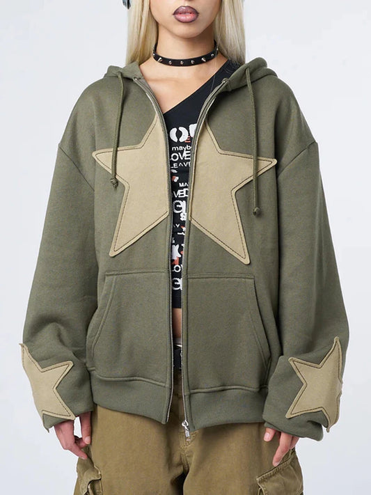 Damen Strickjacke mit Sternenprint