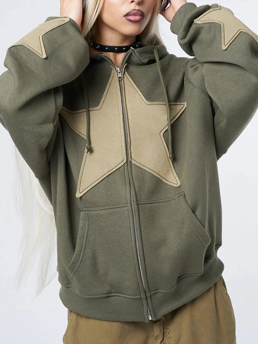 Damen Strickjacke mit Sternenprint