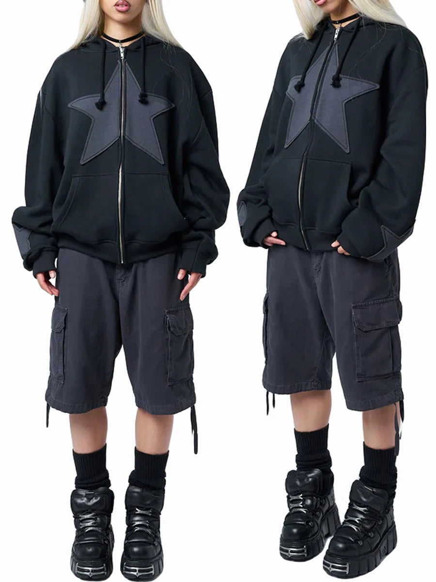 Damen Strickjacke mit Sternenprint