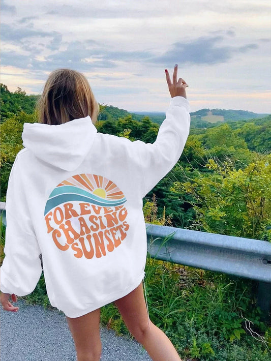 Damen Hoodie Forever Chasing Sunsets