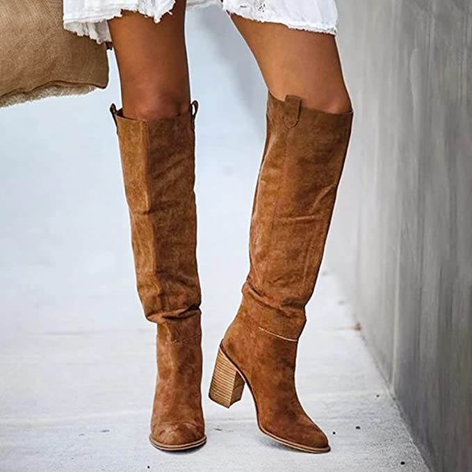Damen Kniehohe Stiefel