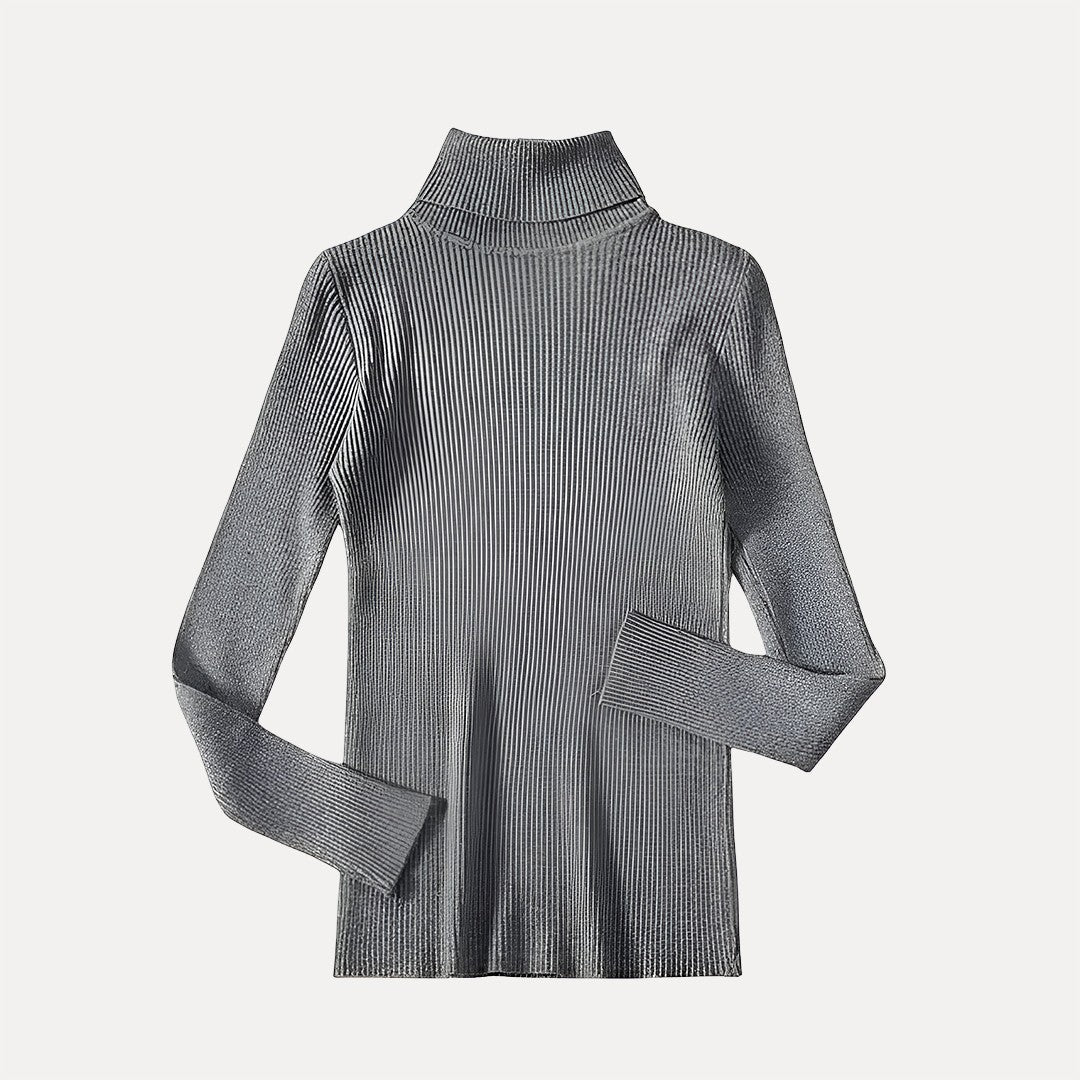 Damen Rollkragenpullover mit Rippstruktur