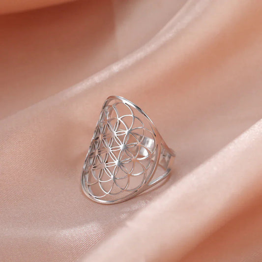 Damen Verstellbarer Ring mit geometrischem Design