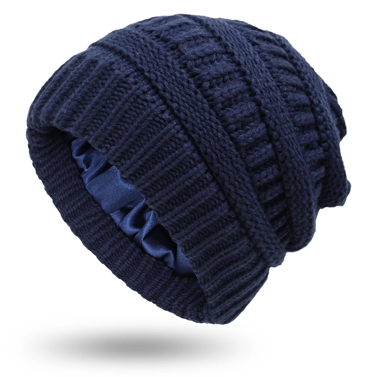 Damen Winterstrickhut aus Satin