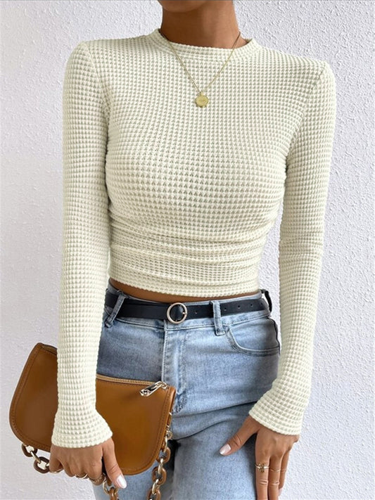 Damenpullover Slim Fit Waffle