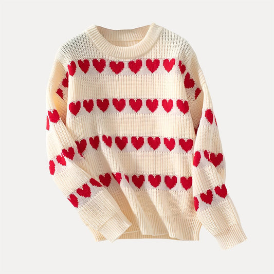 Damenpullover mit Herzdesign