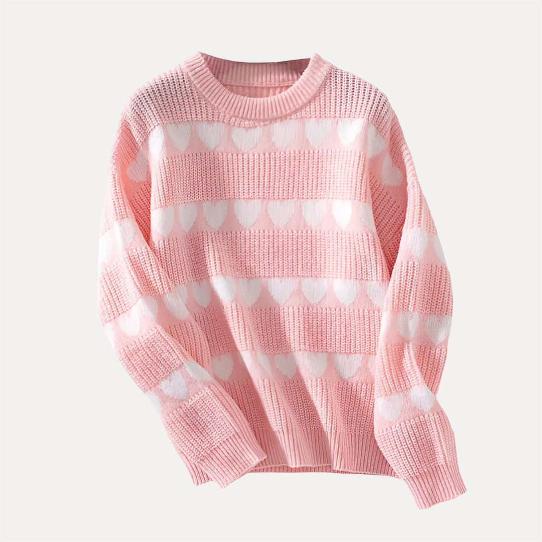 Damenpullover mit Herzdesign