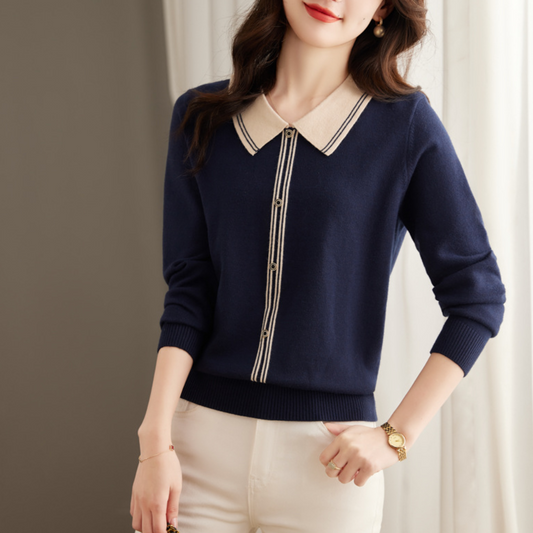 Damenpullover mit Kragen