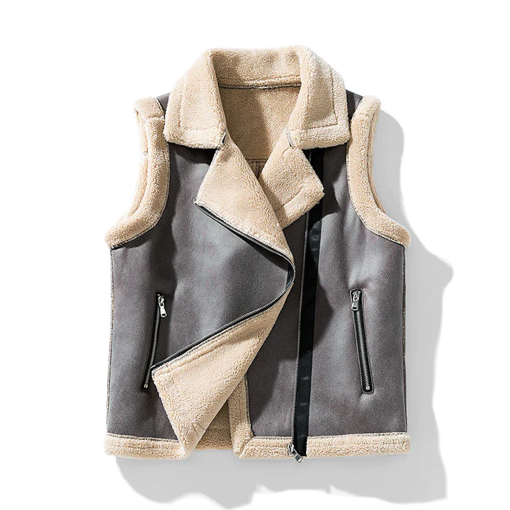 Beatrix | Ärmelose Jacke mit Pelz für Damen