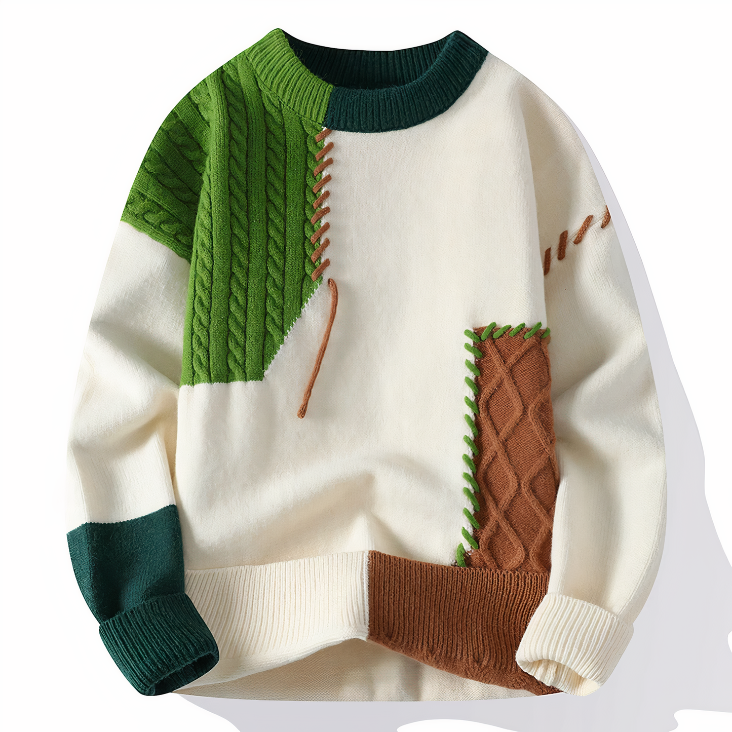 Dave | Einzigartiger Patchwork Pullover