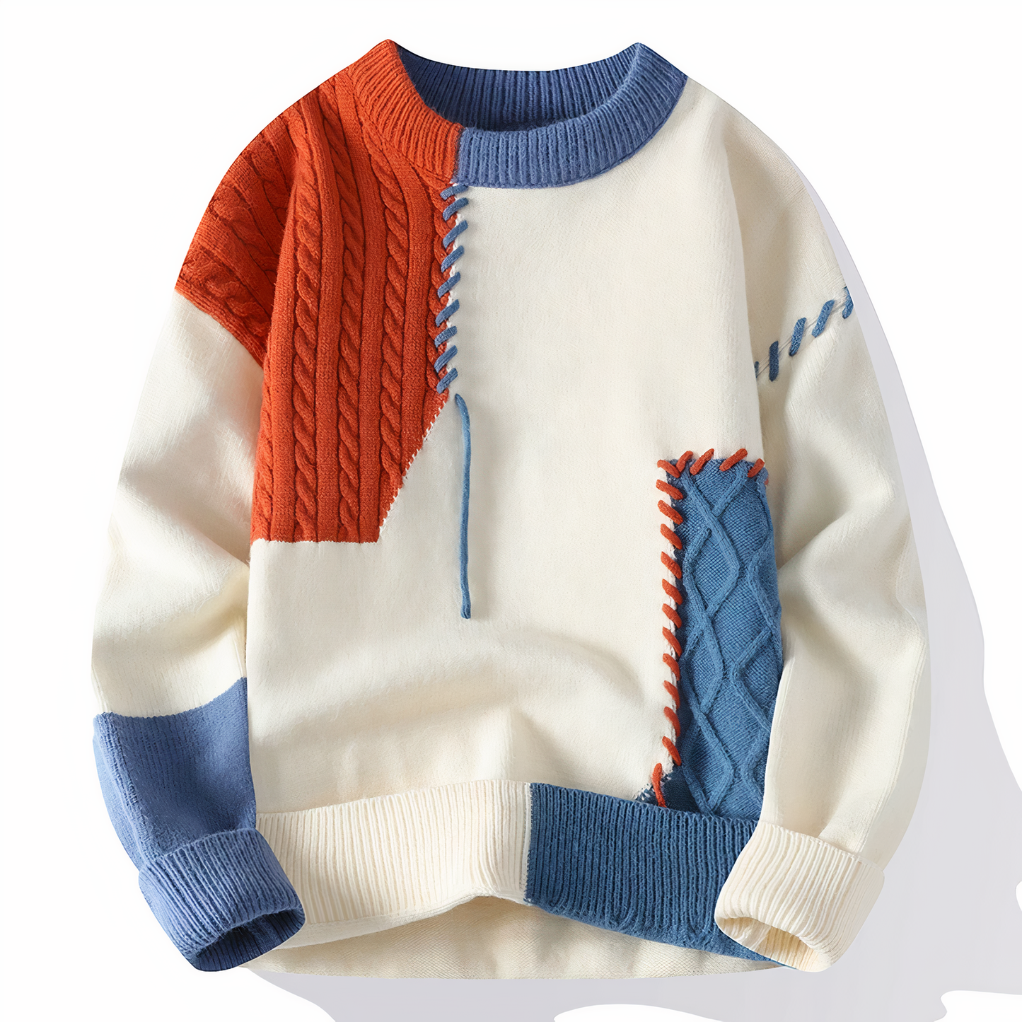 Dave | Einzigartiger Patchwork Pullover