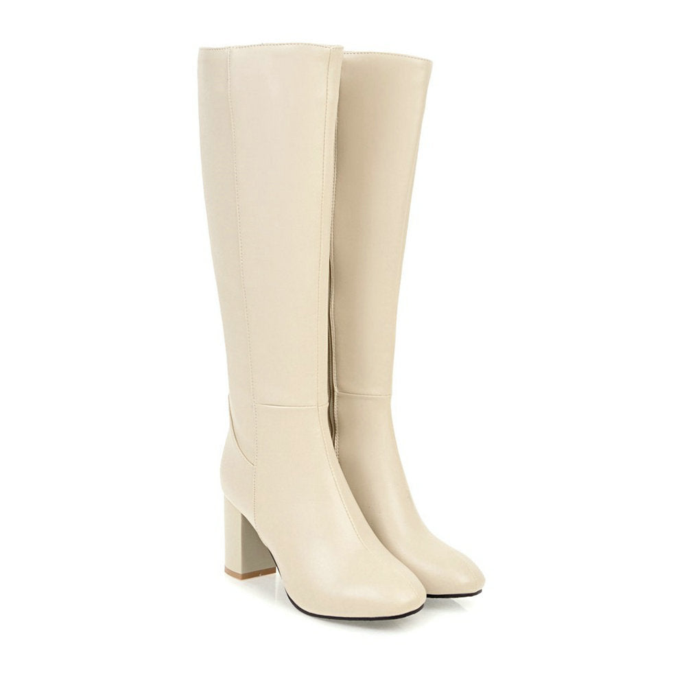 Variant image for Damen Overknee Stiefel Schwarz Größe 38 Leder Winter Stiefel-16