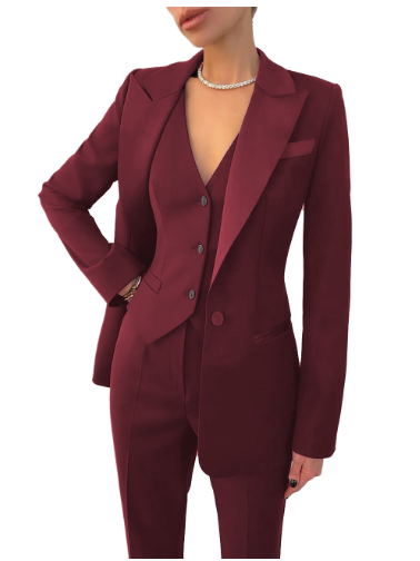 Dreiteiliges Damen-Anzug-Set aus Atmungsaktivem