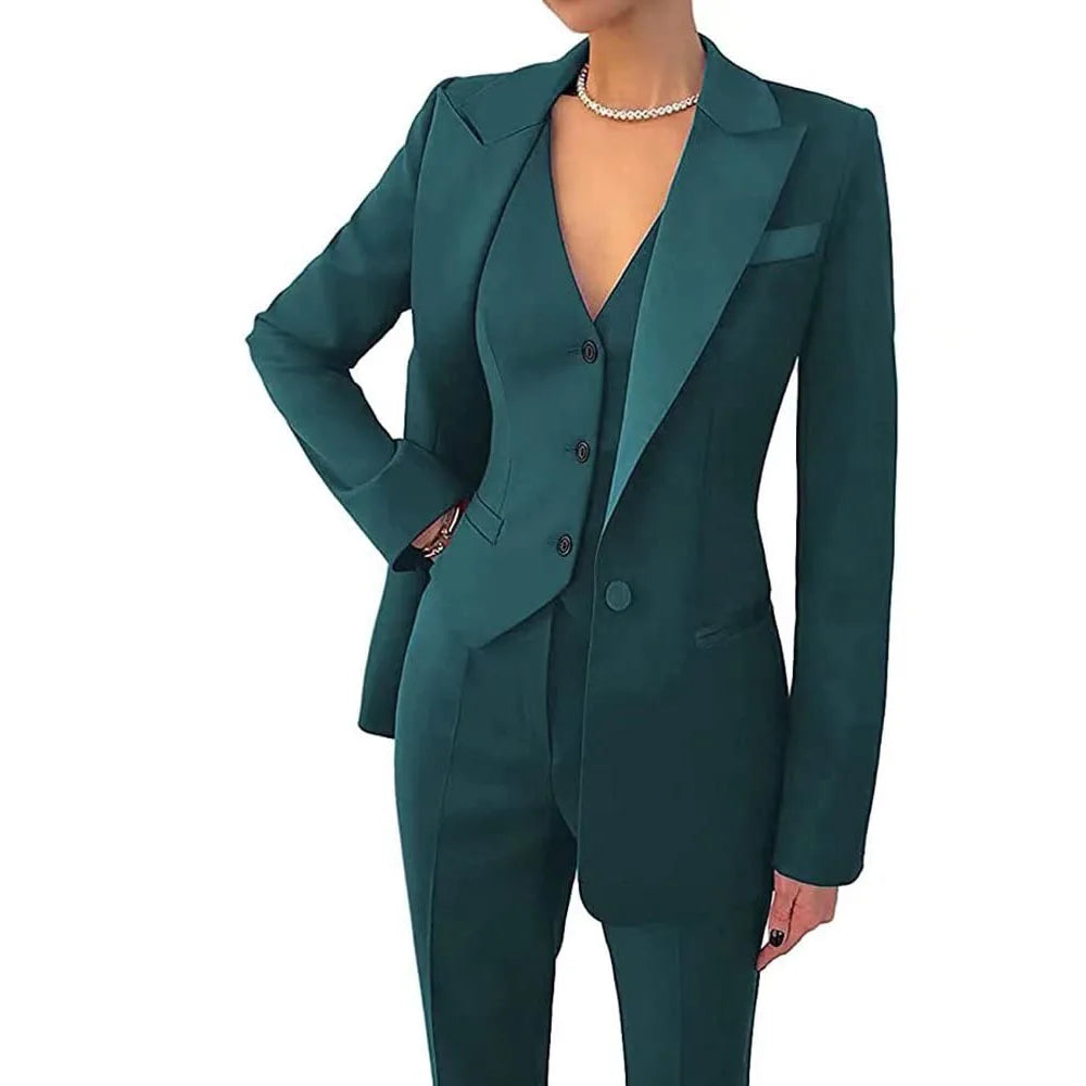 Dreiteiliges Damen-Anzug-Set aus Atmungsaktivem