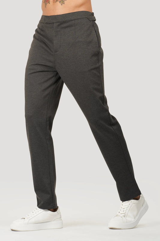 Dark gray slim fit pants for winter