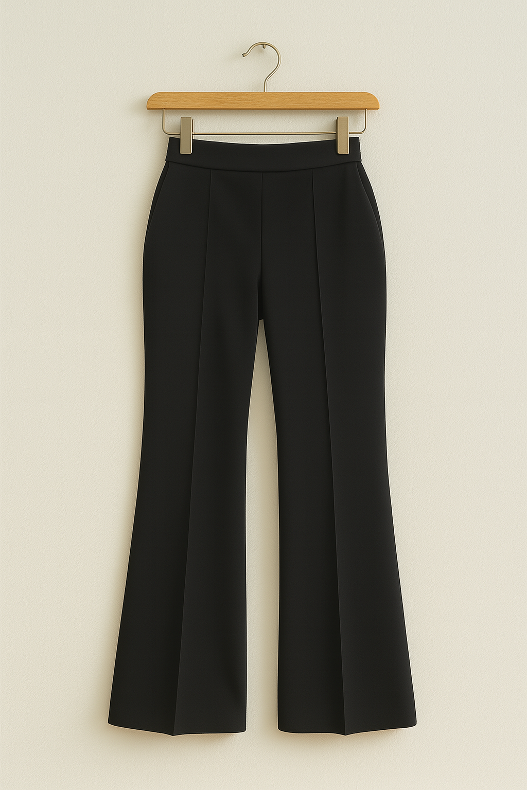 Elegante Anzughose mit Hohem Bund und Weitem Bein