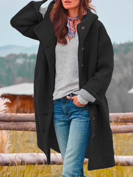 Elegante Damen-Kapuzenjacke für Herbst und Winter
