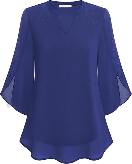 Elegante Damenbluse mit 3/4 Ärmeln