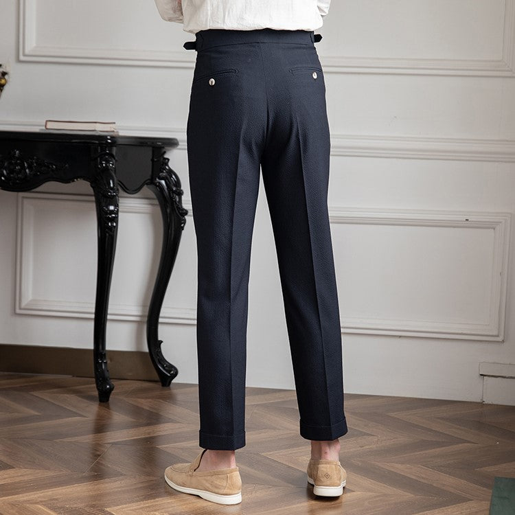 Eleganta herrbyxor i bomullsblandning