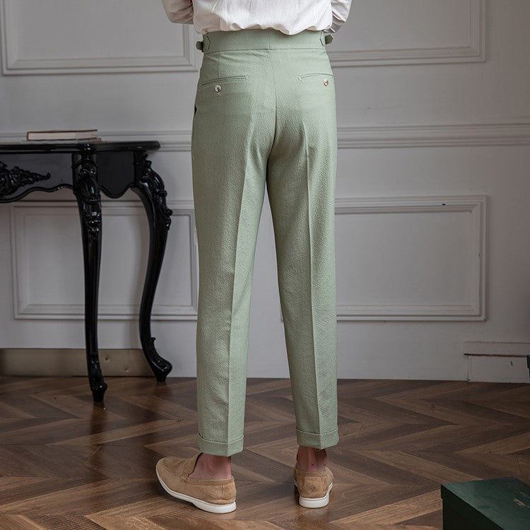 Eleganta herrbyxor i bomullsblandning
