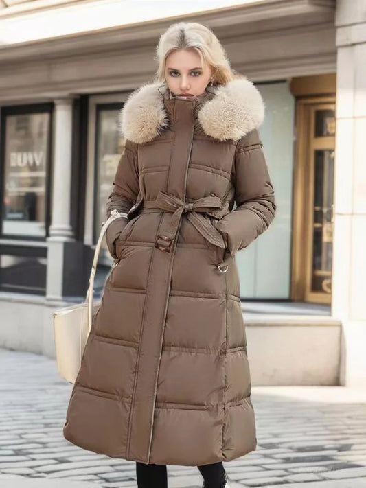 Elegante Lange Winterjacke