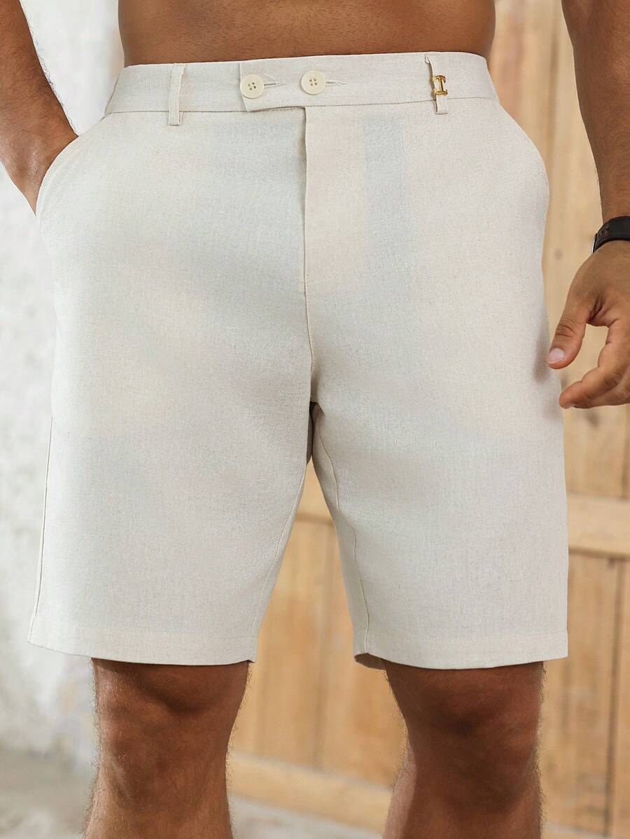 Eleganti pantaloncini di lino per uomo