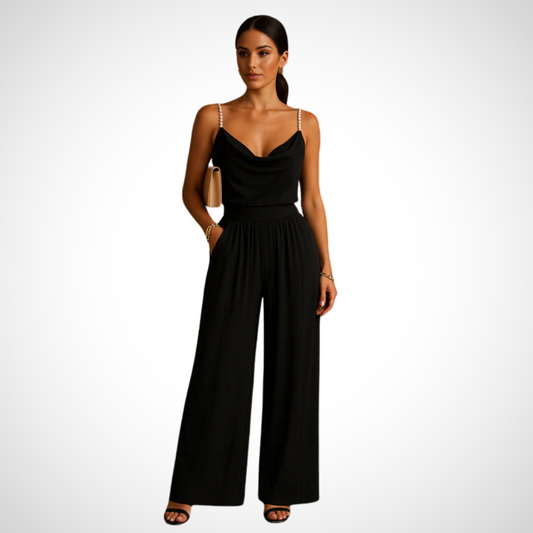 Elegant women's jumpsuit with wide leg