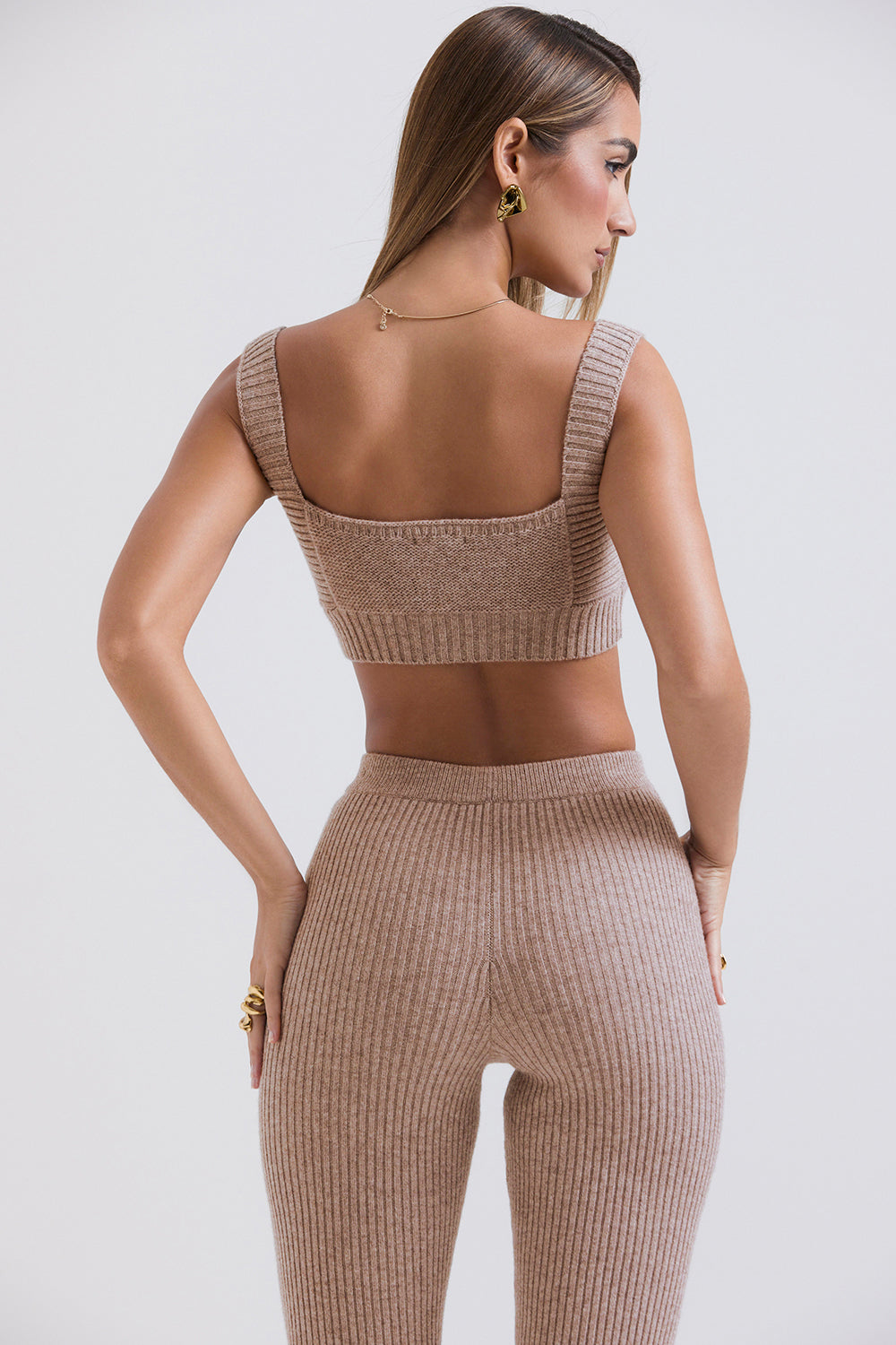 Elegantes 3-teiliges Set Grob Gestricktem