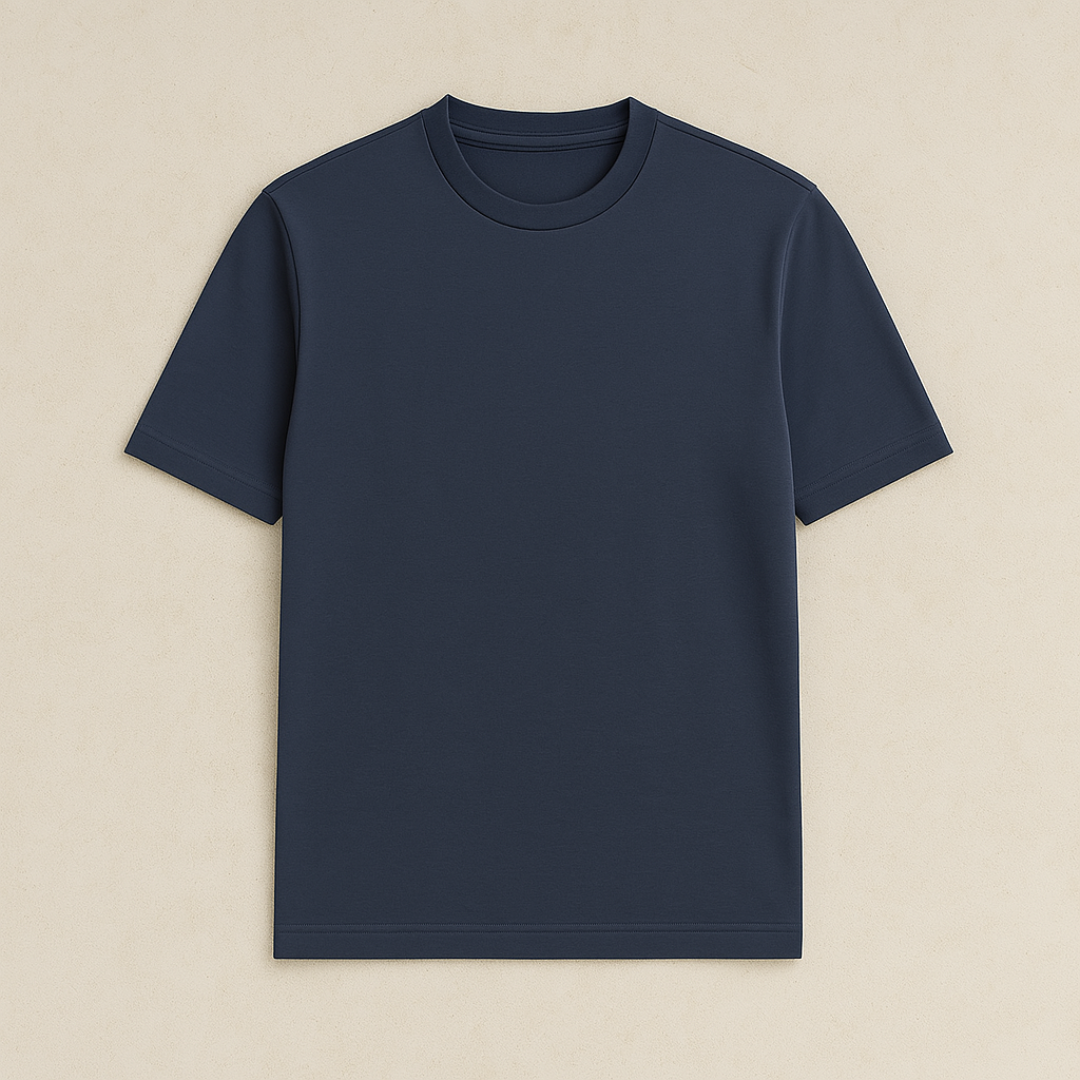 Elegantes Baumwollmischung Crewneck T-Shirt