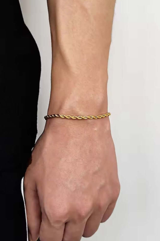 Elegantes Seilarmband aus strapazierfähigem Metall für Herren