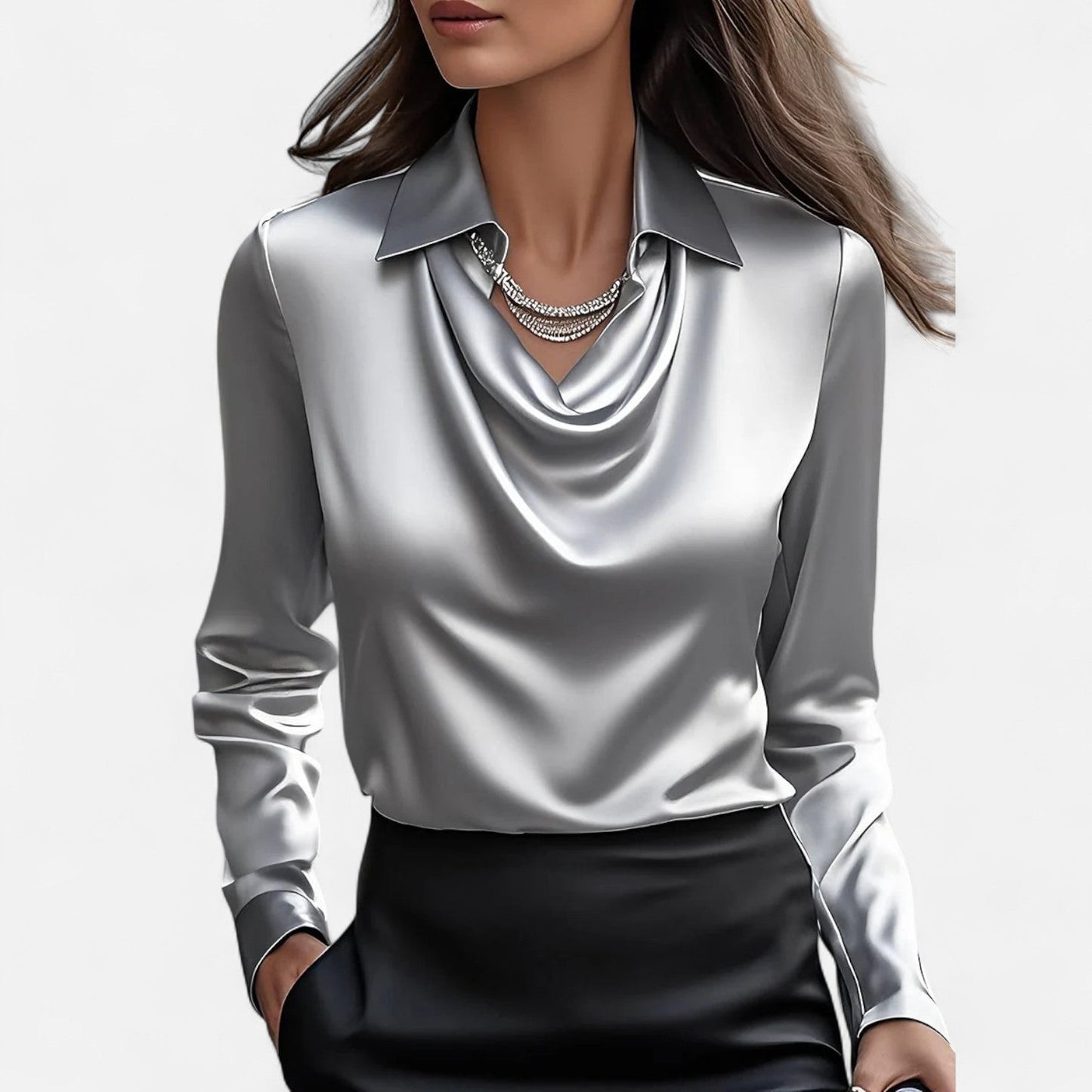 Women's satin blouse