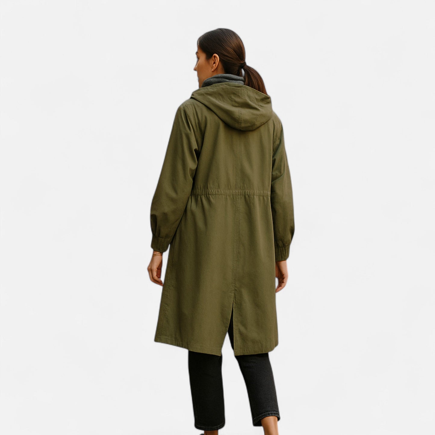 Women's transitional coat with hood