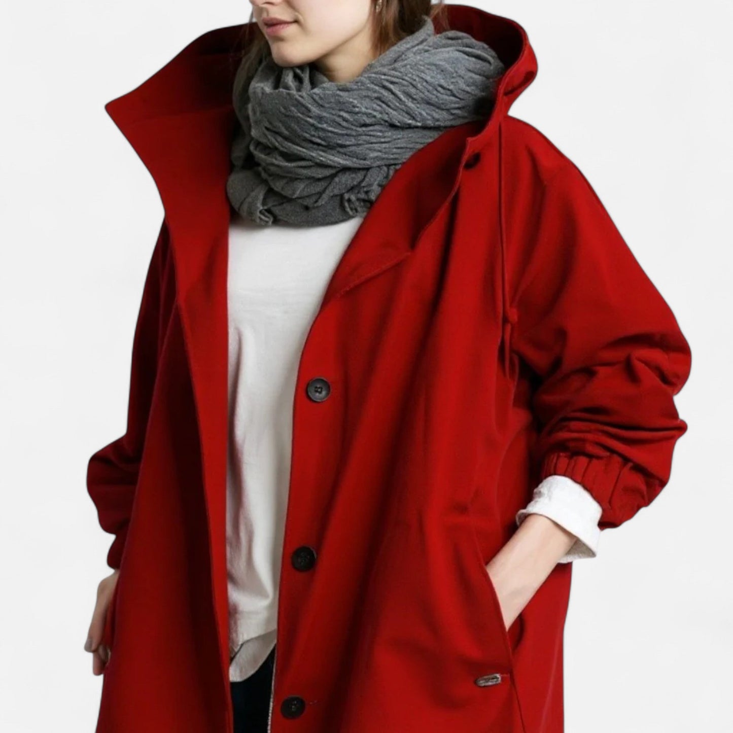 Women's transitional coat with hood