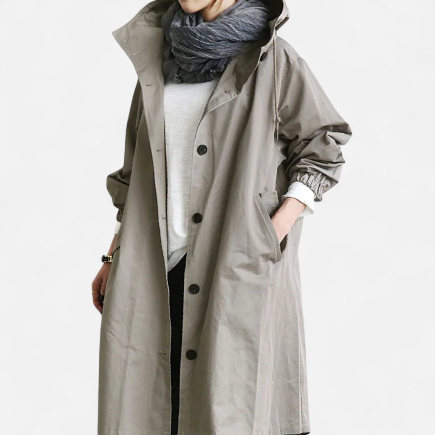 Women's transitional coat with hood