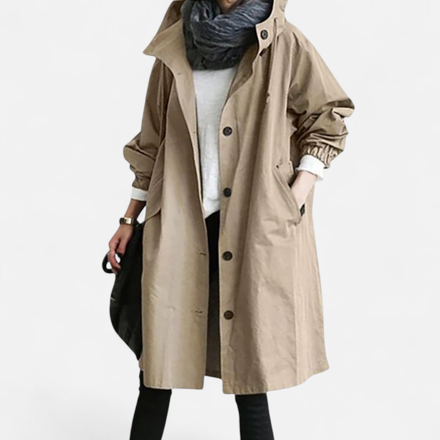Women's transitional coat with hood