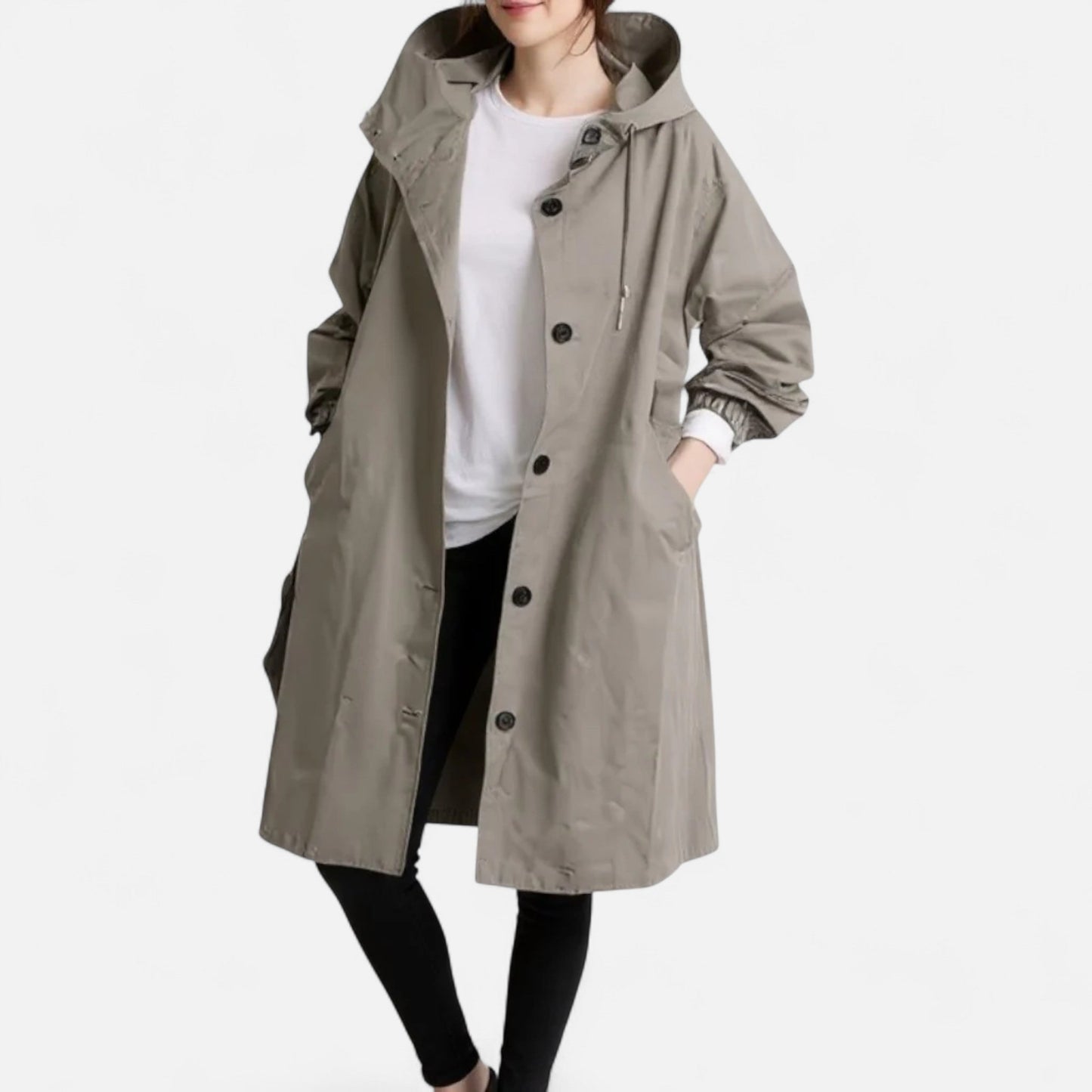 Women's transitional coat with hood