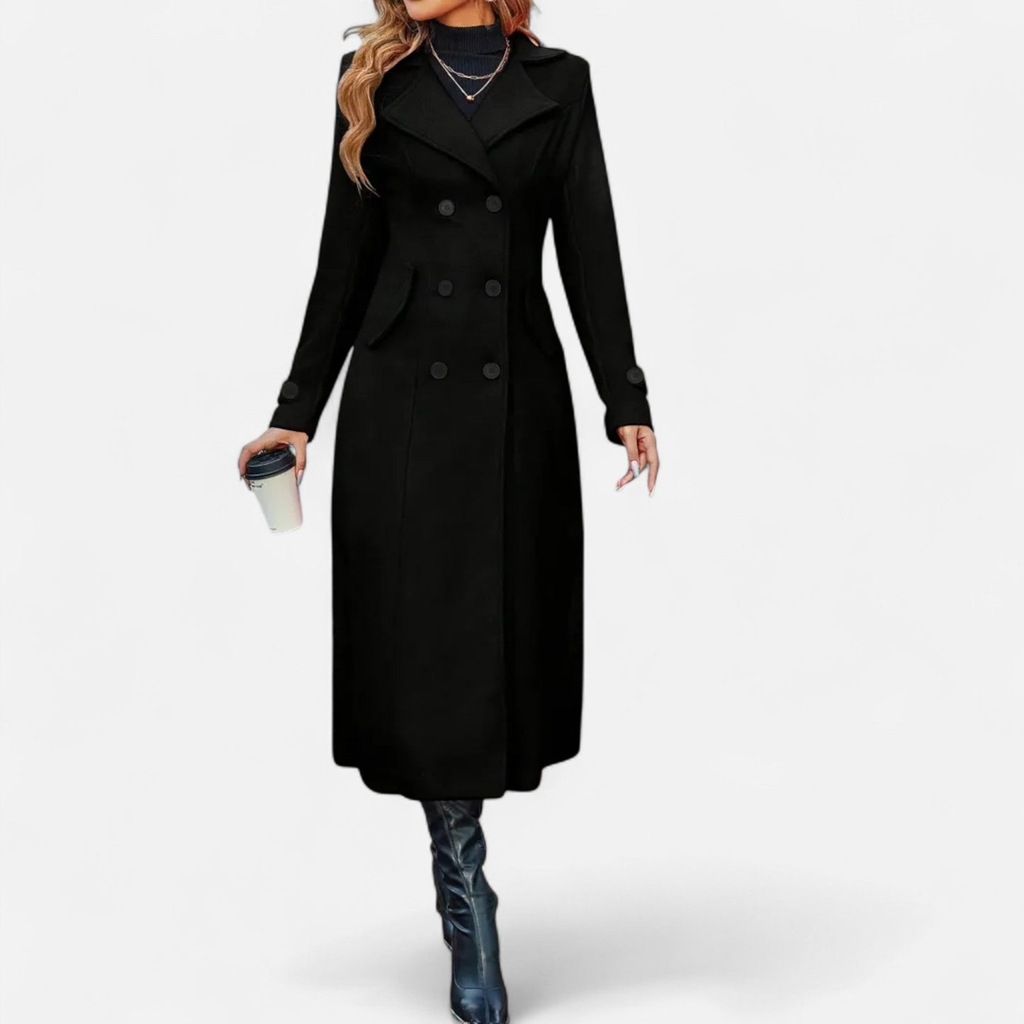 Elegant Women's Winter Coat Long Warm and Fashionable