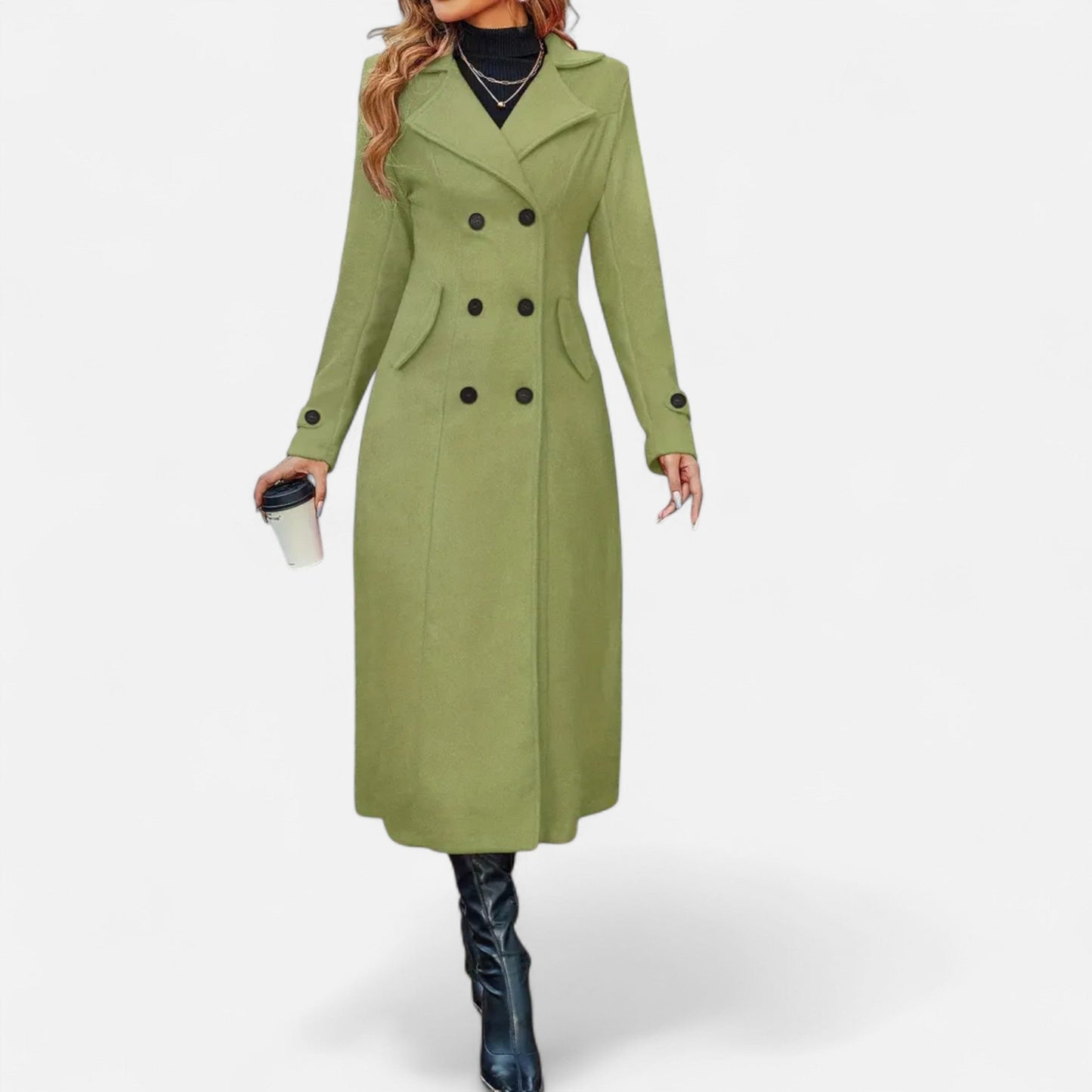 Elegant Women's Winter Coat Long Warm and Fashionable