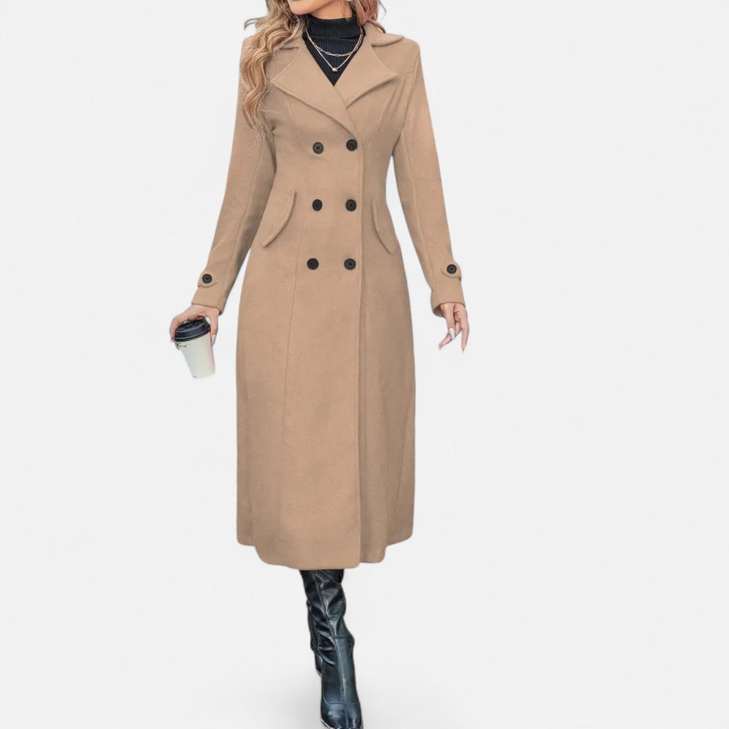 Elegant Women's Winter Coat Long Warm and Fashionable