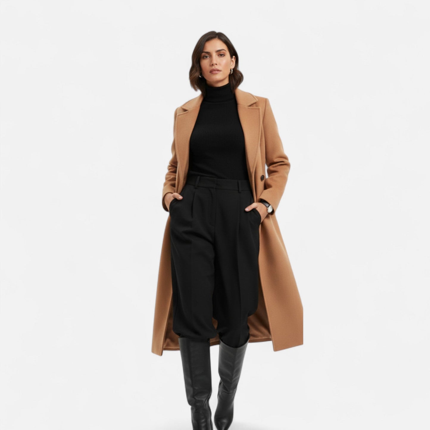 Elegant Women's Winter Coat Long Warm and Fashionable